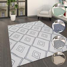 Flat weave cotton rug - cotton,