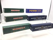 Bachmann OO Gauge 40ft Containers x6 Seawheel/Malcolm/Powerbox