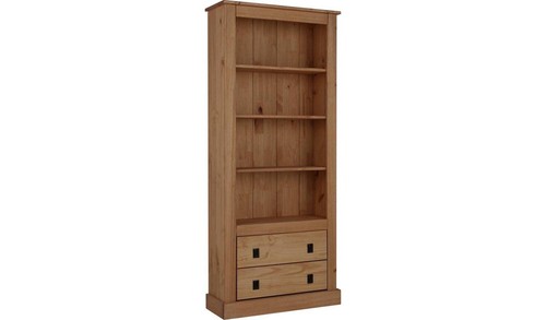 Solid pine drawer bookcase - solid,