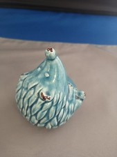 Deliberately Destressed Ceramic Hedgehog Ornament So Cute
