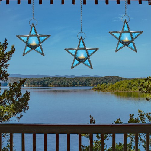 Five pointed star candleholder - pointed,