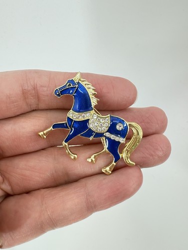 Vintage style blue horse - vintage,
