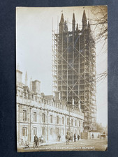 RPPC OXFORD MAGDALEN COLLEGE TOWER UNDER REPAIR STREET SCENE SCAFFOLDING