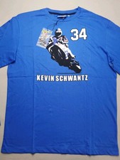 KEVIN SCHWANTZ 34 Mens UK 2XL Long Sleeve Crew Neck T-Shirt (BNWT) Blue Graphic