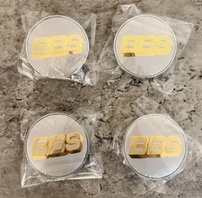 4 X BBS Wheel Centre Cap Alloy Hub Center Caps 60mm Silver / Gold NEW SEALED