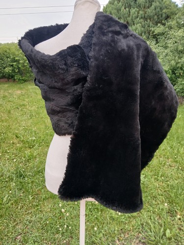 Vtg genuine rabbit fur stole - genuine,