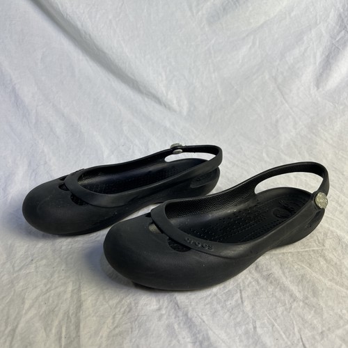 Crocs black ballet flats jayna - black,