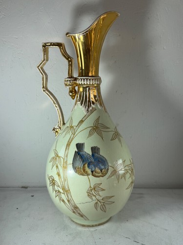 Decorated ceramic jug pale - decorated,