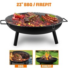 Large round steel - fire, pit