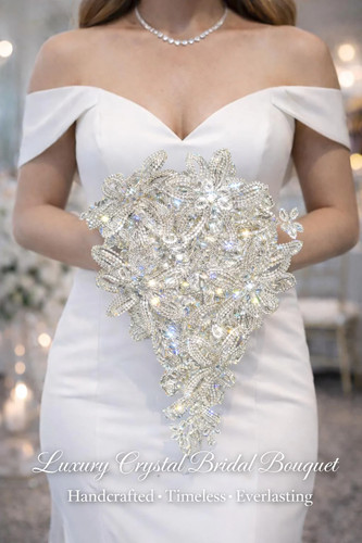 Crystal bridal brooch bouquet - brooch,