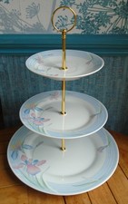 3 tier XL china cake stand