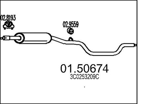 Mts 50674 centre - mts, muffler