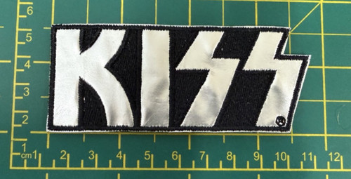 Kiss chrome logo woven - kiss,