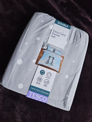 Penguin duvet set double - duvet, bed