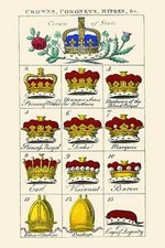 Crowns, Coronets & Mitres Hugh Clark Poster Print