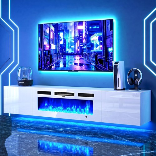 Floating tv stand with - floating,