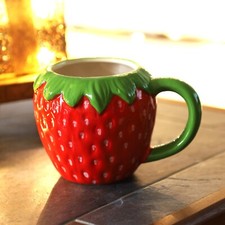 Ceramic Strawberry Shaped Cup