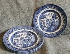 Queen's by Churchill Willow Print  Small Side Plates 170mm - Set of 4