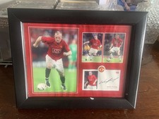 Framed Wayne Rooney Pictures With Printed Autograph Bought At Old Trafford 2009