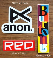 3 Decal Stickers Burton Red