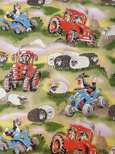 Funny farm fabric - uk, 100%