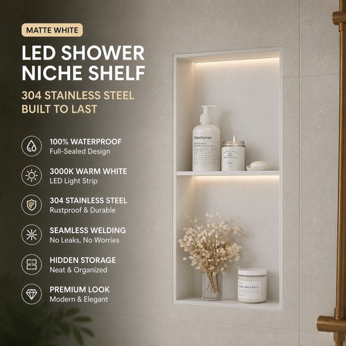 Wall inset niche shower - inset,