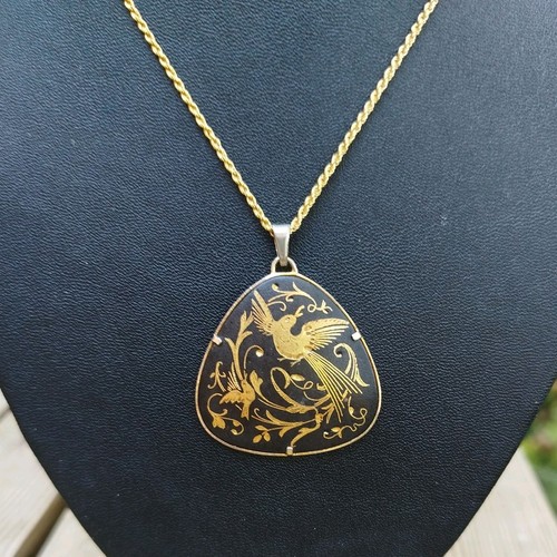 Vintage damascene gold tone - vintage, gold-tone