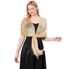 Fashion Neck Shawls for Female Lady Glittering Evening Gown Shawl and Wrap Decor