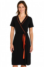 Ladies Black Wrap Dress