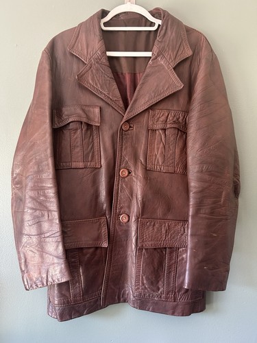 Vintage 70s brown leather - vintage,