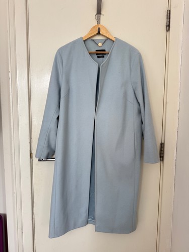 Pale blue wool cashmere - blue,