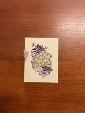 Unusual Vintage Used Christmas Card With Glitter