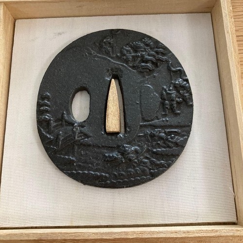 Warrior tsuba iron warlord - warrior,