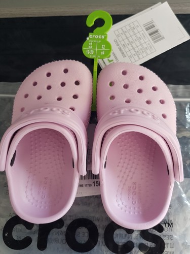 Kids pink crocs size 4 - kids,
