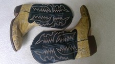 Men's Snake and Leather Cowboy Boots