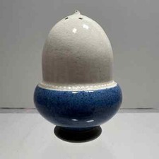 Moorcroft Early Blue & White Acorn Shaped Salt Pepper Cruet Pot **Cracked**