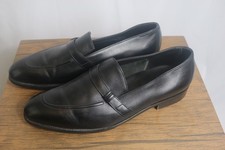 Rare John Lobb Felton Shoes Black Leather Loafers Classic Bespoke