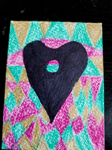 Aceo art card original - card,