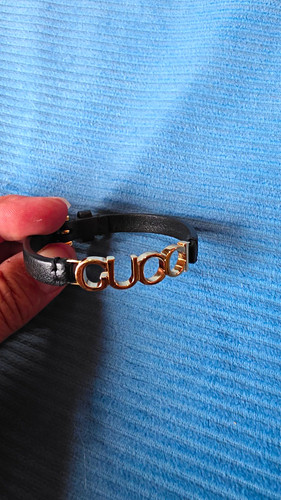 Genuine gucci black - leather, &