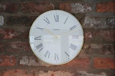 Jones Wall Clock in White, Grey & Gold