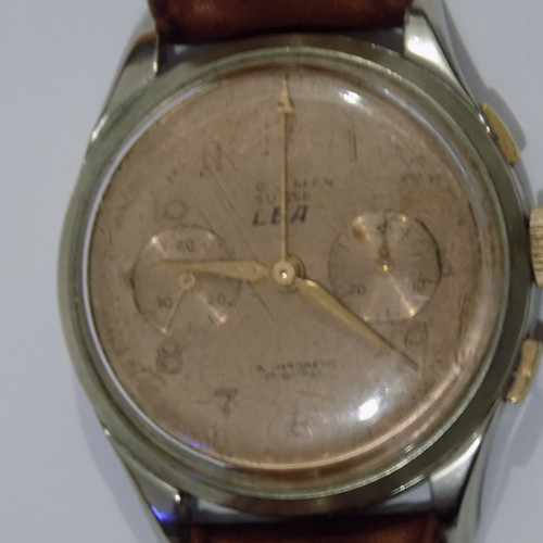 Vintage chronograph swisse - chronograph, lea