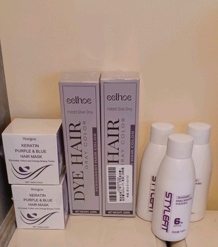Grey purple keratin - /,