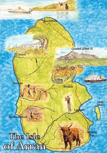 Map the isle arran - of,