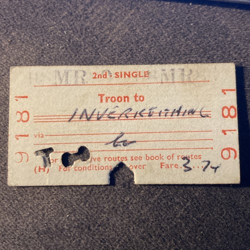 Railway ticket troon - railway.,