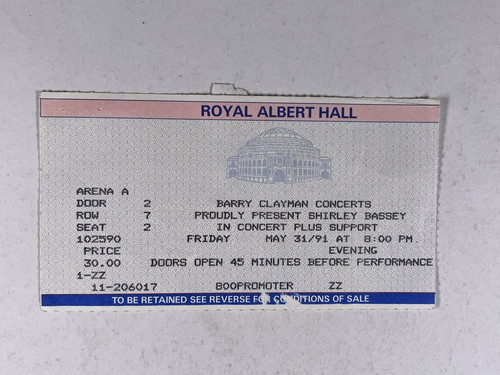 Shirley bassey concert - concert, ticket