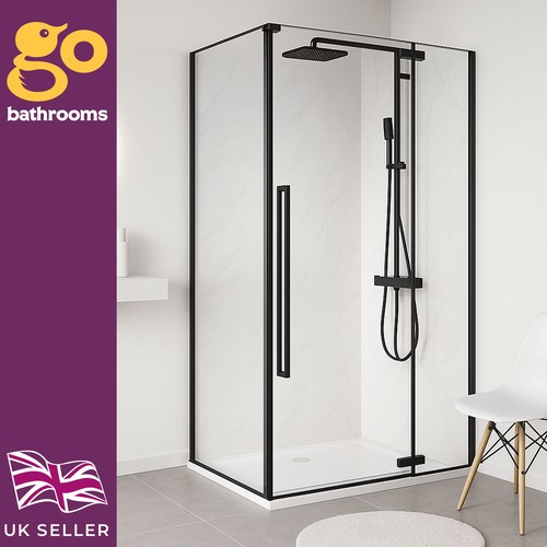 1200mm black framed hinged - 1200mm,