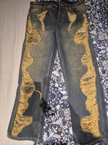 Mens ripped jeans 36r - ripped,