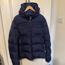 Navy Moncler Coat Removable Hood