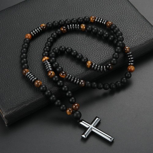 Vinatge cross rosary - vinatge, necklace