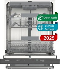 HYE Deluxe 60cm Integrated Dishwasher 16 Place Settings - Open Box (Please Read)
